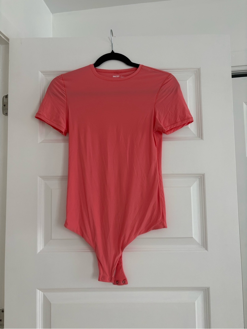 aerie SmoothEZ Coral Pink Short Sleeve Bodysuit